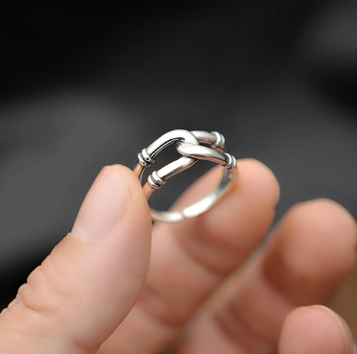 Минималистичные кольца в стиле панк с перекрещенными цепочками для женщин