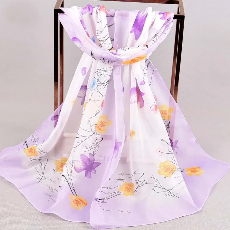 Весенняя двухцветная шелковая сатиновая квадратная лента для волос хиджаб