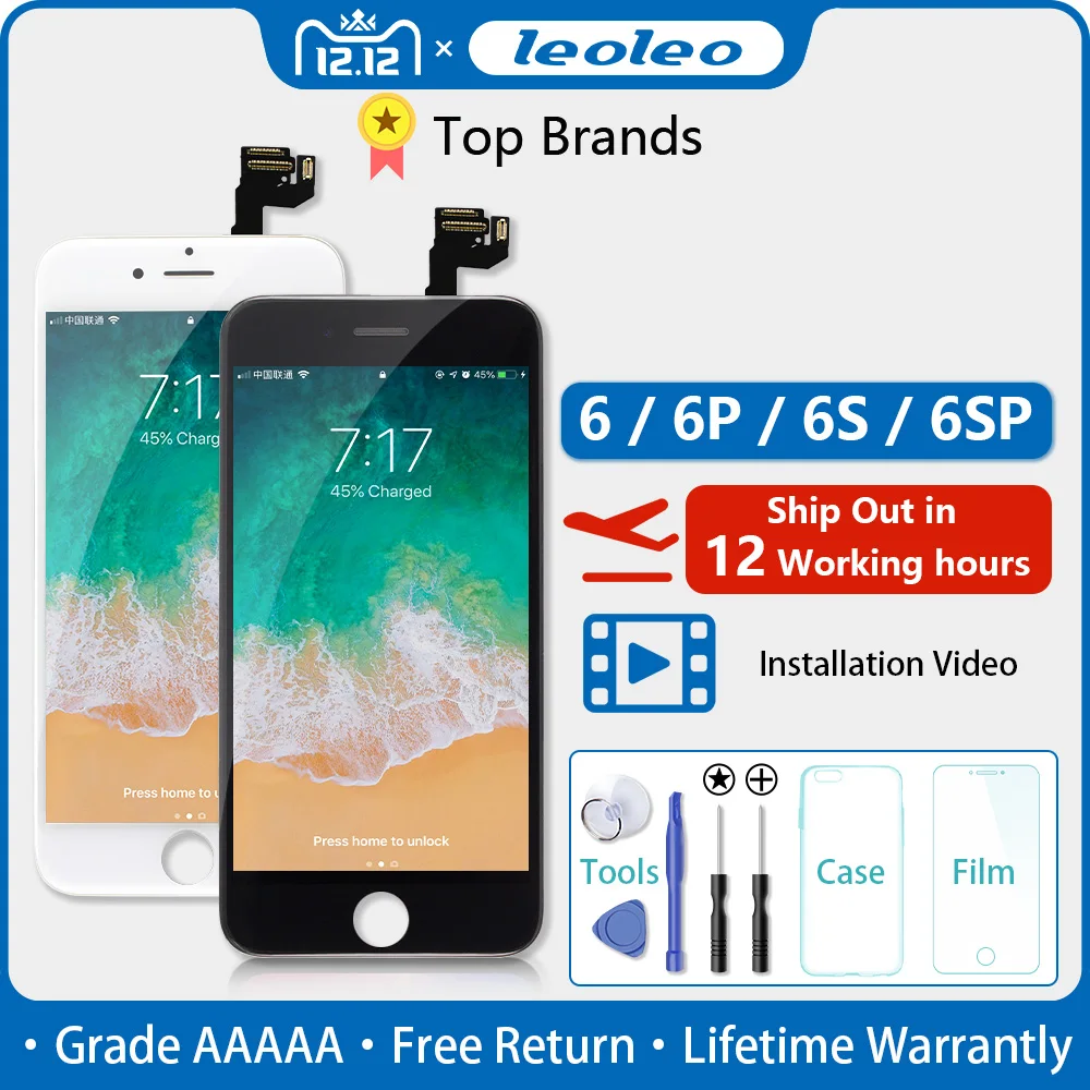 Полный комплект Pantalla для iPhone 6/6s/7 Plus ЖК дисплей 6 полная сборка 6s экран и