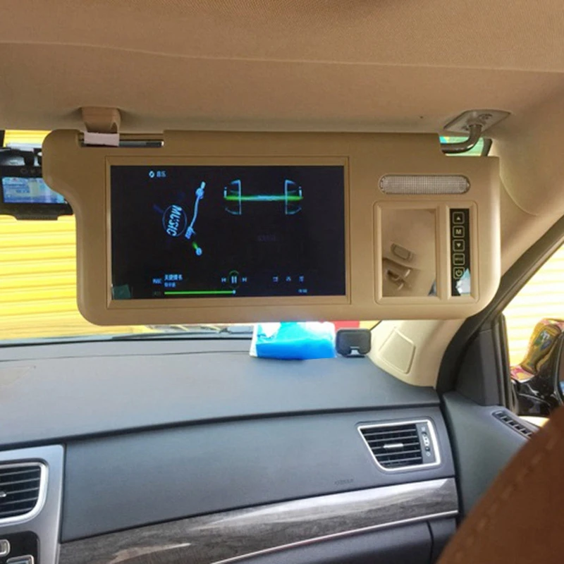 2x 7 дюймовый автомобильный солнцезащитный козырек зеркало Sn ЖК монитор DC 12 В