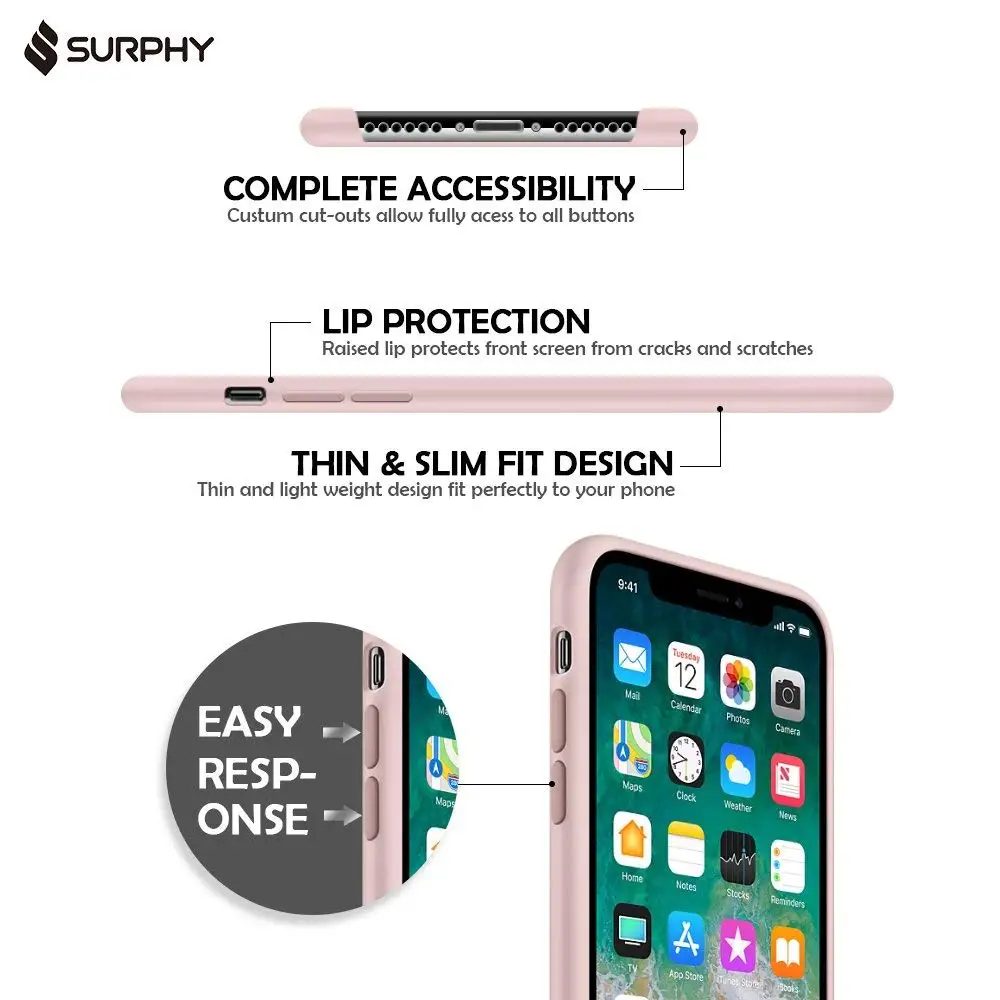 LONTENFY Tiene Logotipo Original Oficial Funda De Silicone For IPhone X. Liquida Phone Case Iphone 6 6S XS XR 7 8 |