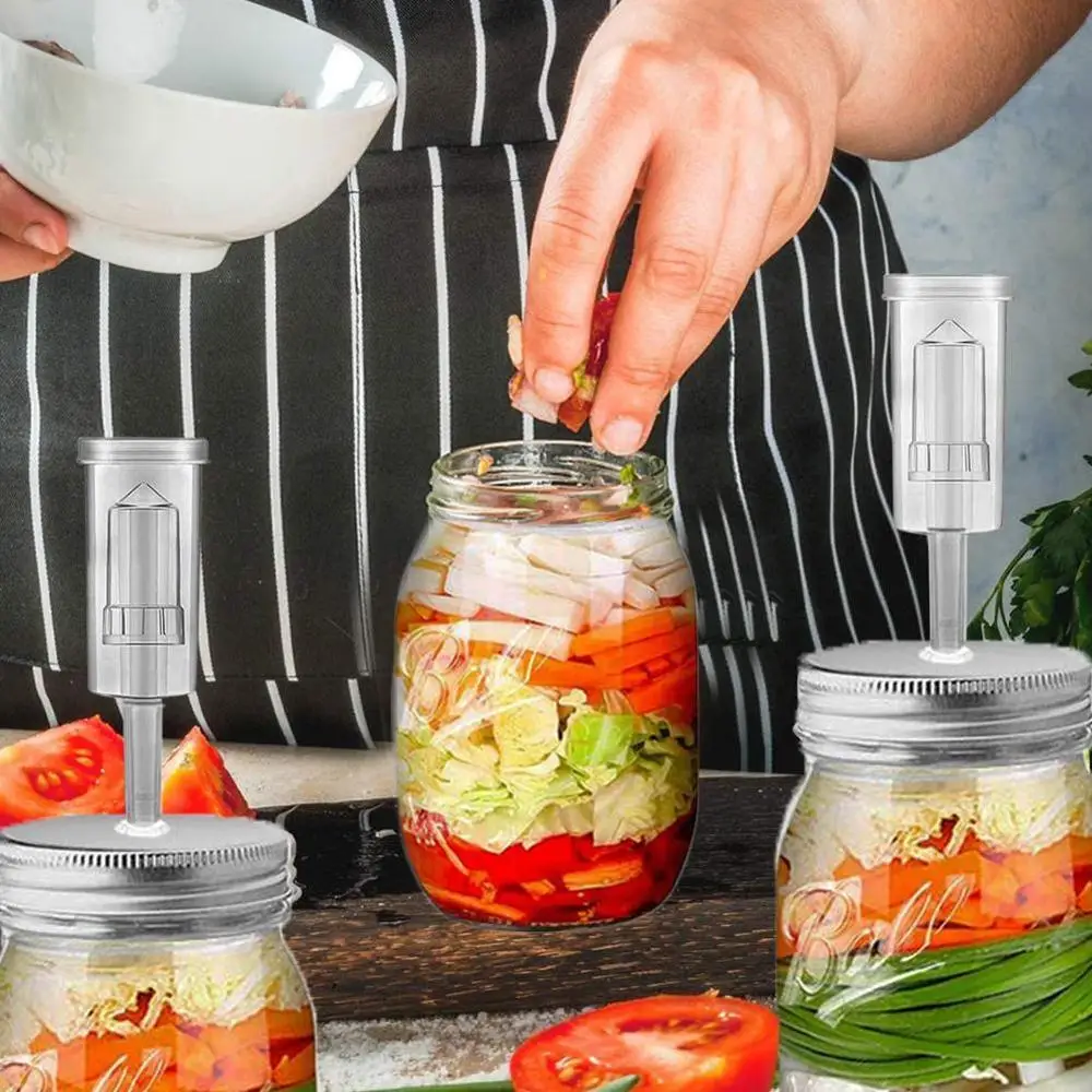 

Mason Fermentation Cover Wide Mouth Mason Jar Set with and Supplies Kitchen Fermentation Lid Airlock Household B5P4