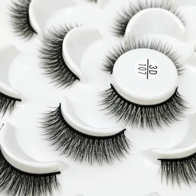 Mink eyelashes 3d mink hair eyelashes10 pairs long makeup 3d faux nature fake lashes extension false eyelashes Wholesale(10P