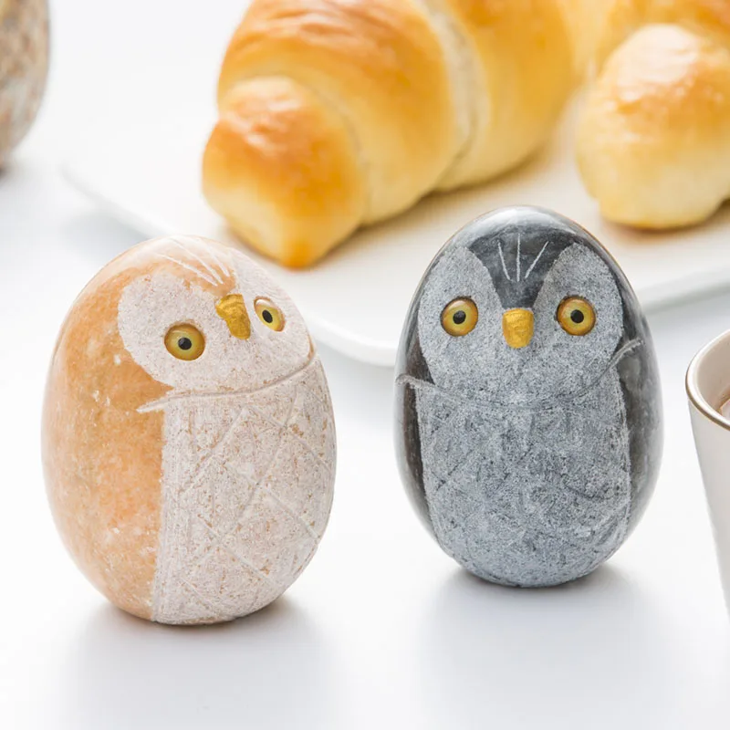 

five blessings Owl Ornament Animal Granite Statue home decoration accessories blessing Mascots longevity Gifts Lucky charm totem