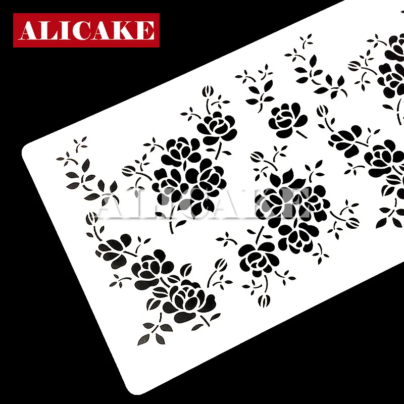 Трафарет для свадебного торта с цветочным узором украшения пластиковые