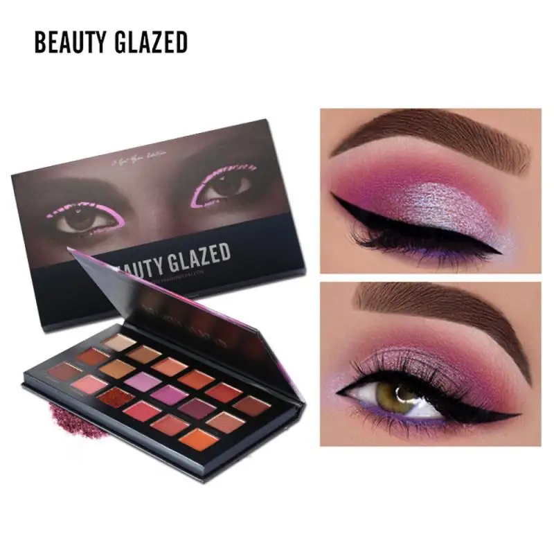 2019 Beauty Glazed матовые Перламутровые тени для век Палитра мерцающие Искусственные