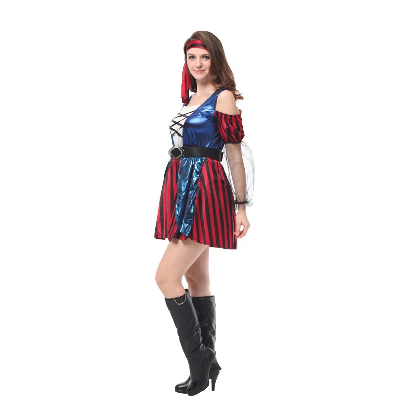 

Adult Halloween Witch Scary Clothes Outfit Set Pirate Cosplay Costumes For Women Stage Performance Party Gift