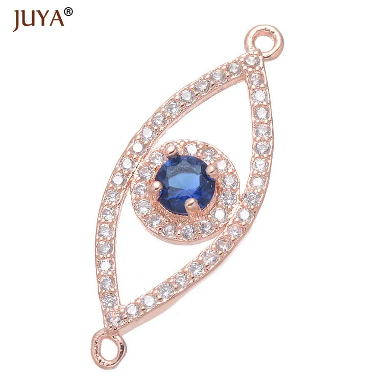 rose gold Материалы для изготовления украшений Блестящий Цирконий горный хрусталь последовательный разъем Шарм аксессуары для браслет, ожерелье, серьги diy материал рукоделие фурнитура - Цвет: rose gold