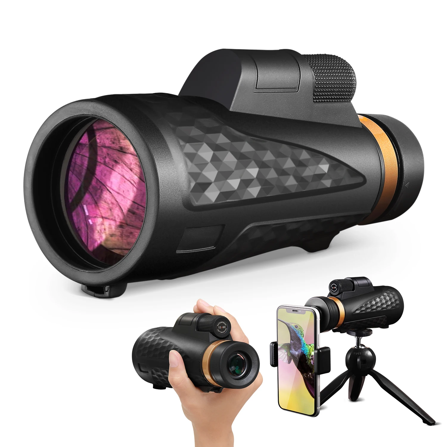 

8x62 Outdoor Camping High-definition Night vision Single Telescope Waterproof FMC Coating Telescope Concert Tourism Telescope