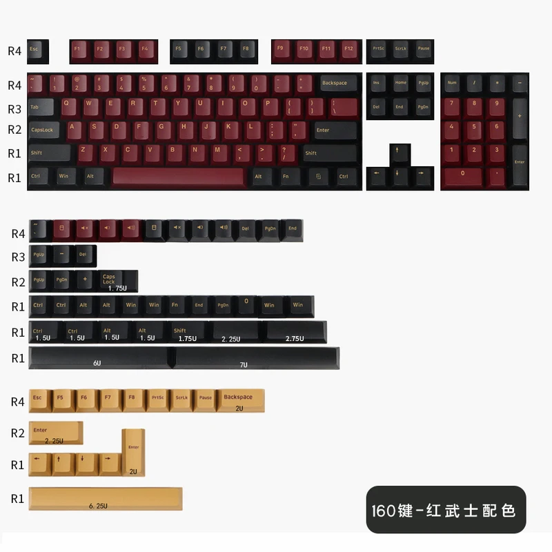 160 KEYS Cherry Profile  Keycap DOUBLE SHOT Thick PBT Keycaps FOR MX Switch Mechanical Keyboard enlarge