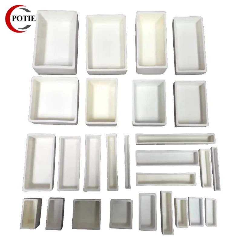 

Rectangle Shape 99% Alumina Combustion Boat Tube Furnace Corundum Ceramic Crucible For Gold Silver Copper Casting Melting Tools