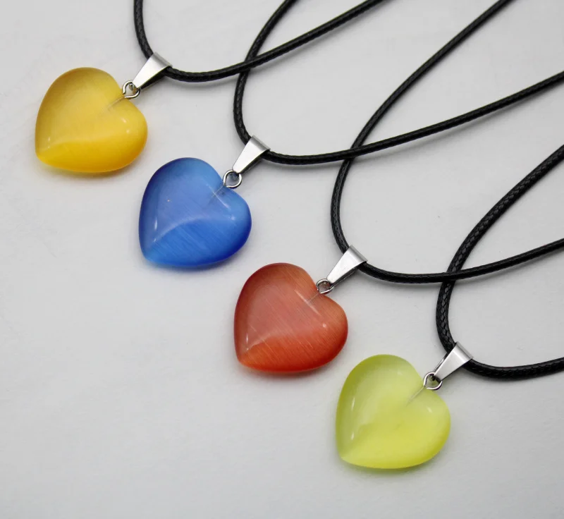 Оптовая продажа Подвеска 20 мм натуральный камень сердечко Хрустальный агат