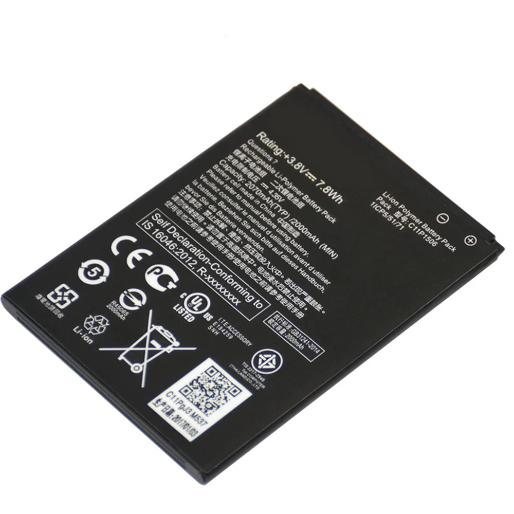 100% New Battery C11P1506 For ASUS Live G500TG ZenFone Go 5.5 inch ZC500TG Z00VD 2000/2070mAh Full Capacity Akku | Мобильные