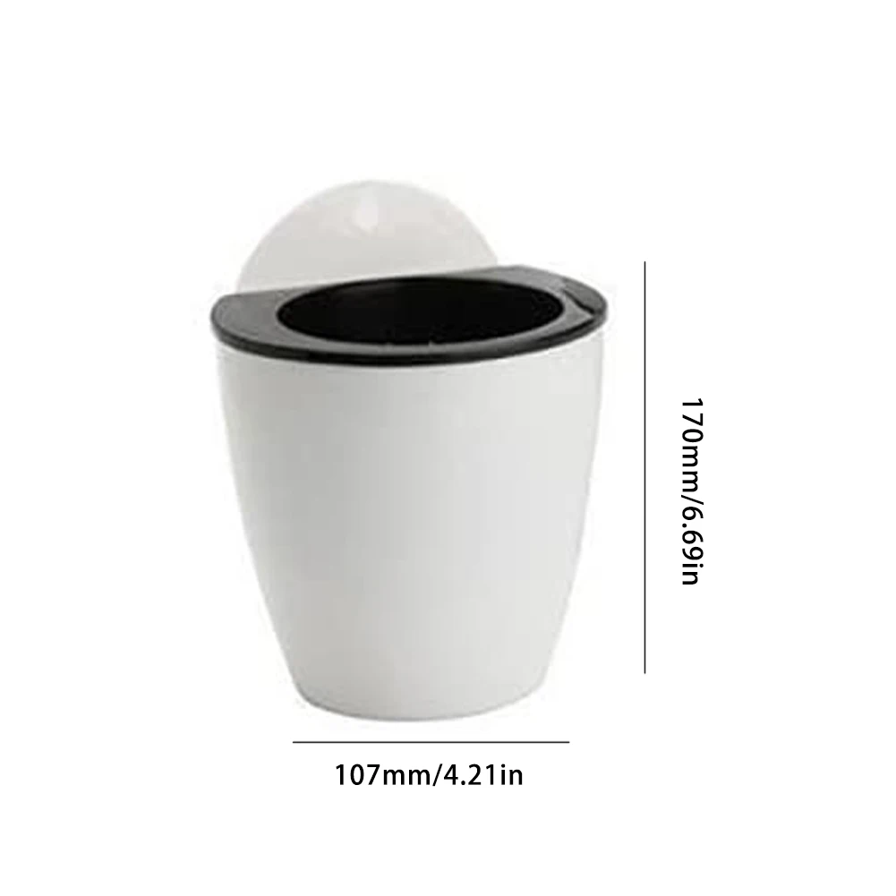 

5PCS Flower Pot Wall Pots Flowers Hanging Basin Green Plants Cylindrical Shape Flower Pot With Hole Tray Plastic Indoor Decor