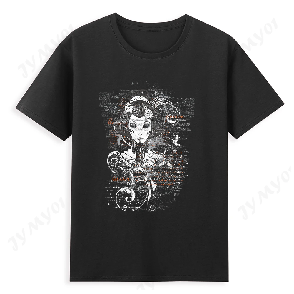 

Fashion Top Men's T Shirt Text Pattern White Short Sleeve High Quality Four Seasons Brand Men's Clothing