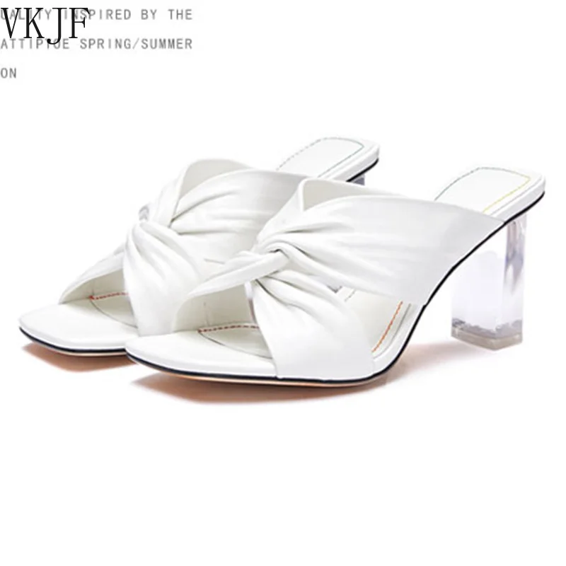 

Женские летние новые модные женские сандалии с открытым носком, туфли-лодочки на высоком массивном каблуке, тапочки, женская обувь