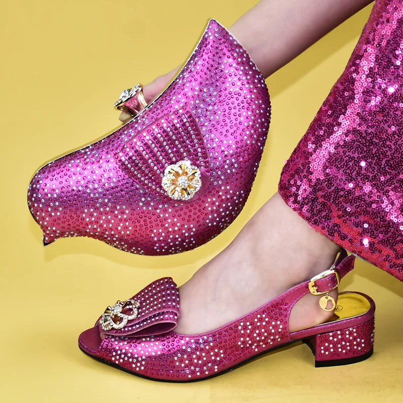 Latest Design Women Shoes and Bags To Match Set Italy Italian Shoe Bag Wedding Party Spring Platform | Обувь