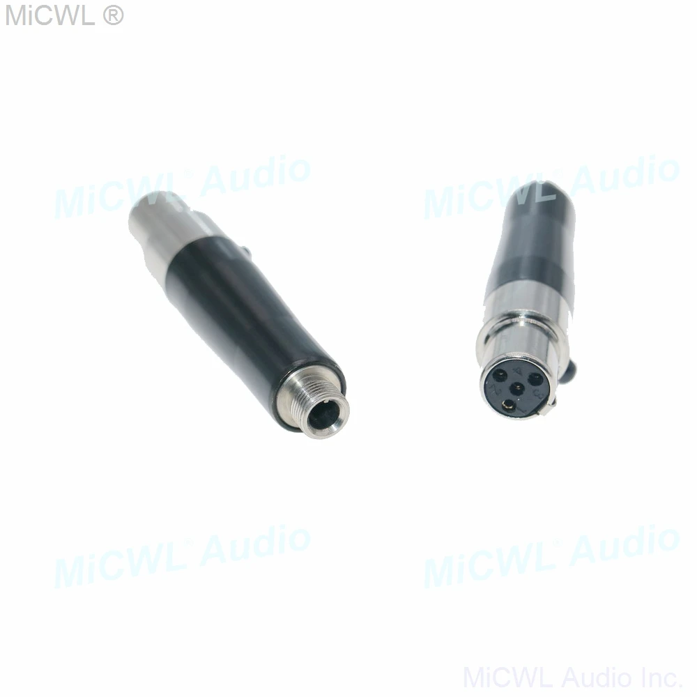 DIY Microphone Cable Adapter Standard 3.5mm Lock Sennheiser to Shure TA4F Mini Female  AKG TA3F 3Pin Connector Converters
