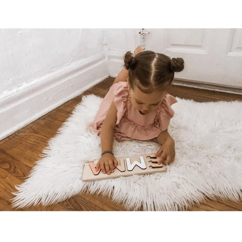 На заказ название Монтессори образовательная головоломка выгравированный