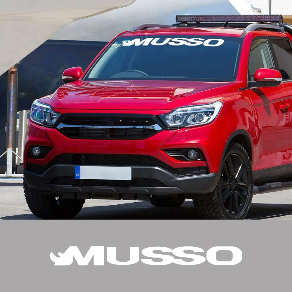 

Наклейки для пикапа Ssangyong Musso, декоративные наклейки для переднего лобового стекла автомобиля, виниловая графика для грузовика, индивидуаль...
