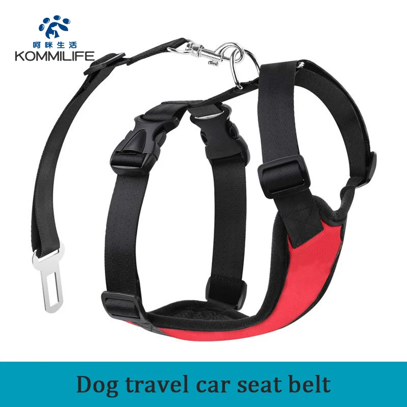 Поводок для домашних собак и ремень для сидений для маленьких средних собак, поводок для собак и автомобильный ремень для сидения собак, заж...