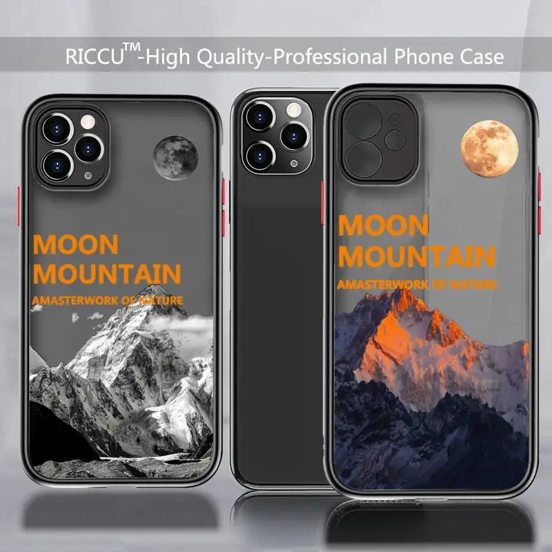 Чехол для телефона с цветным бампером Moon Mountain Volcano North противоударный Прозрачный