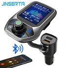 JINSERTA Bluetooth FM передатчик Быстрая зарядка 3,0 Dual USB 1,8 дюймов Большой Экран FM модулятор комплект Автомобильный MP3-плеер TF USB папка
