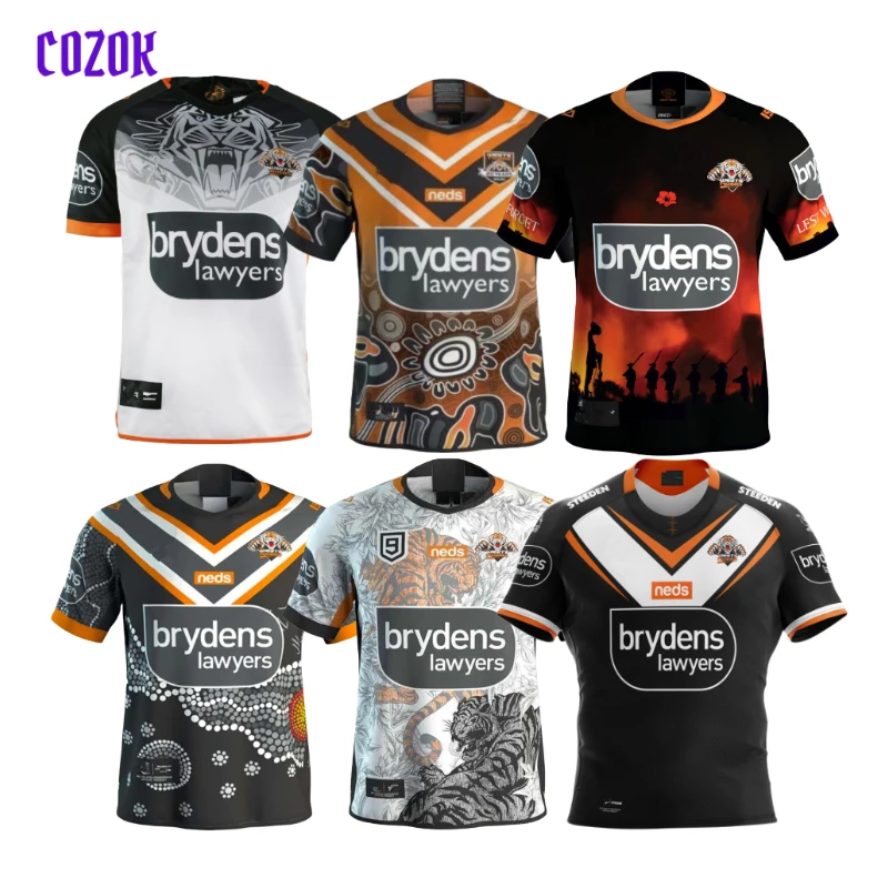 

COZOK Wests Tigers 2018-2021 Rugby Jersey Size S-3XL-5XL Singlet Indigenous Vidal Shirts T-shirt