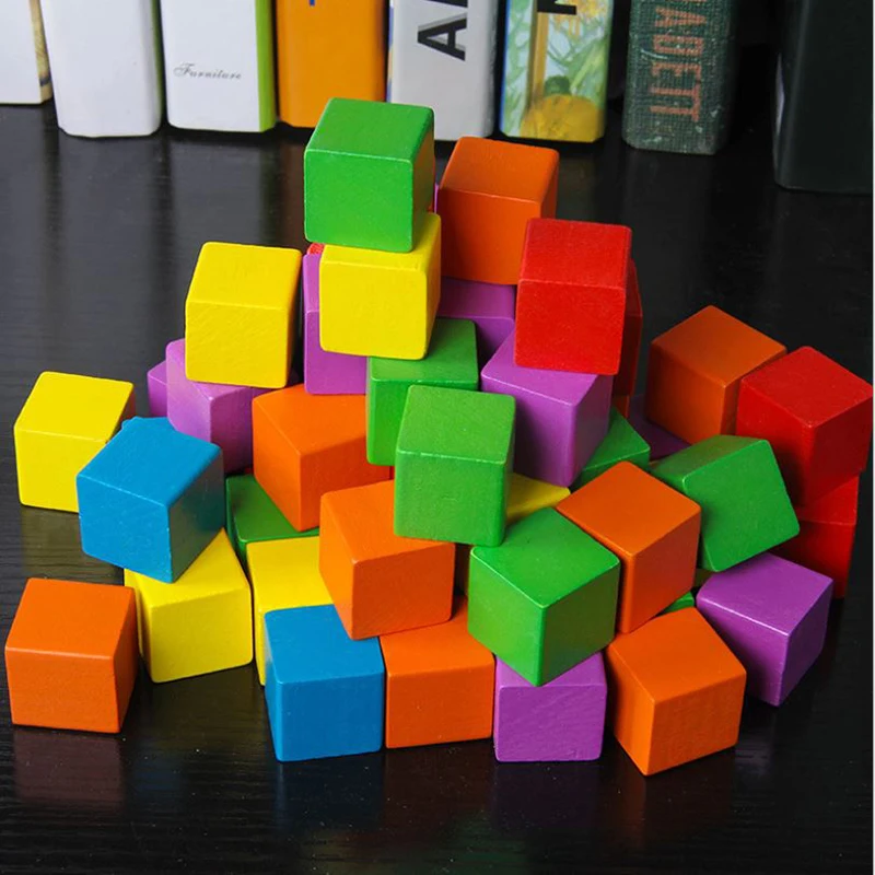 2X2CM детская игрушка деревянные кубики строительные блоки детские развивающие