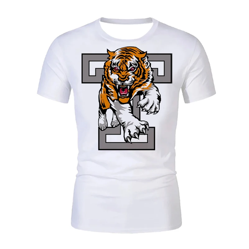

Animal tiger 3d printing fashion mens and womens t-shirts Casual O-neck loose clothes Animal graphic T-shirt Harajuku shirt tops