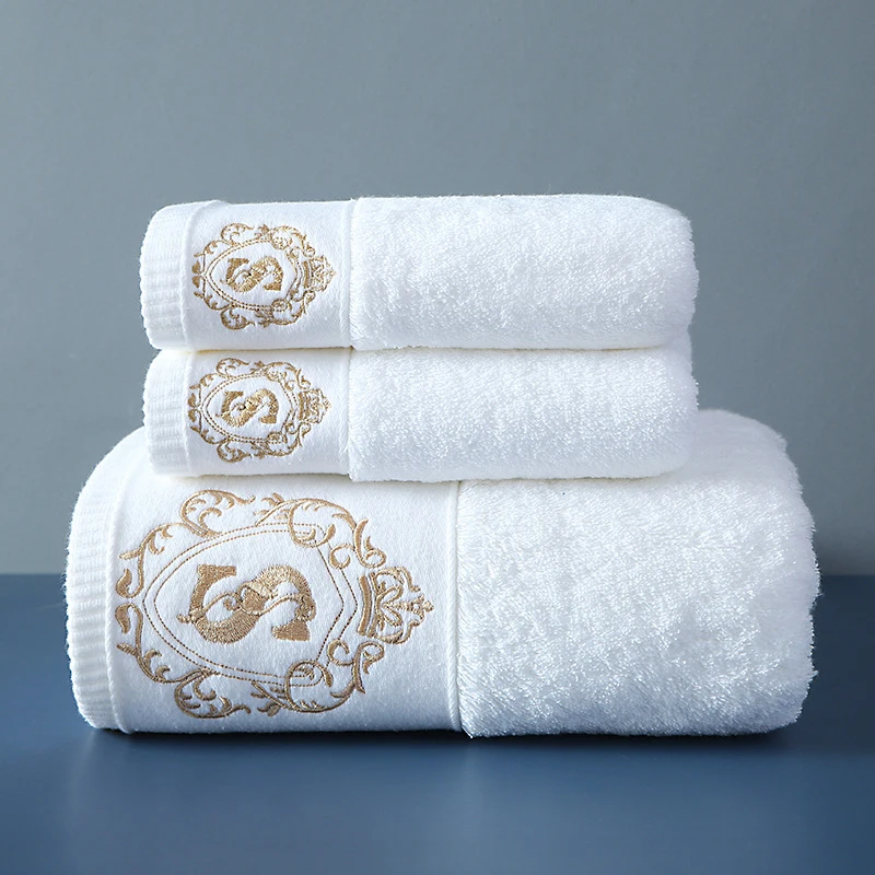 

2021 New High-grade 100% Cotton Luxury Towels Bathroom Face Bath Towel Set Soft Five Star Hotel Towel adults Serviette 80x160cm