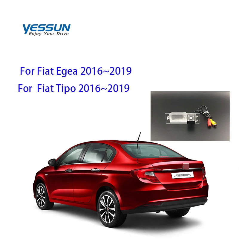 Yessun камера номерного знака для Fiat Tipo 2016 ~ 2019 Автомобильная заднего вида помощь при