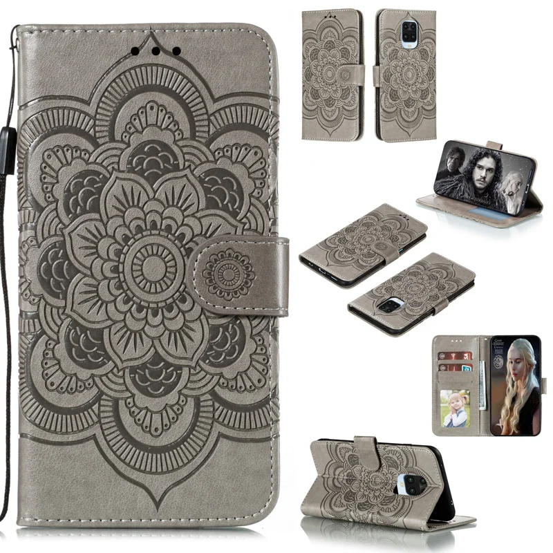 Кожаный чехол с 3D цветами для Xiaomi Redmi K30 Note 9S 9 8 8T 7 6 Pro 7A 8A K20 GO Mi 10 Lite книжка