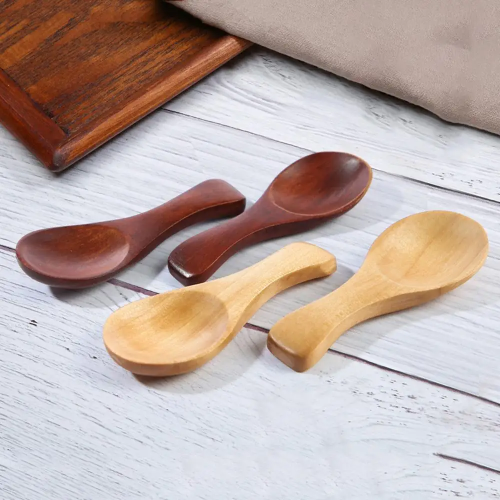 10 Pcs Small Wood Spoon For Children Rice Soup Spoons Mini Sugar Condiment Healthy Tableware Home Kitchen Tools | Дом и сад