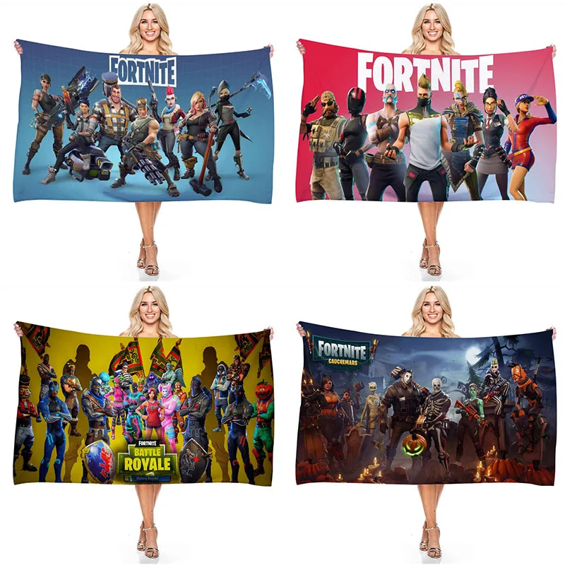 Банное полотенце Fortnite из микрофибры оригинальное мягкое модное быстросохнущее