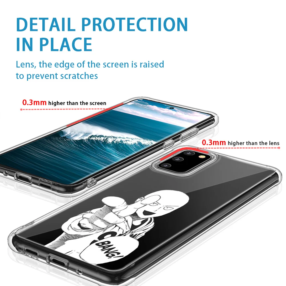 Мягкий ТПУ чехол ONE PUNCH MAN Saitama для Samsung Galaxy S10 S9 S8 S7 S20 Plus Ultra S10e A50 A51 A71 A70 A20 A10 A40 NOTE 10