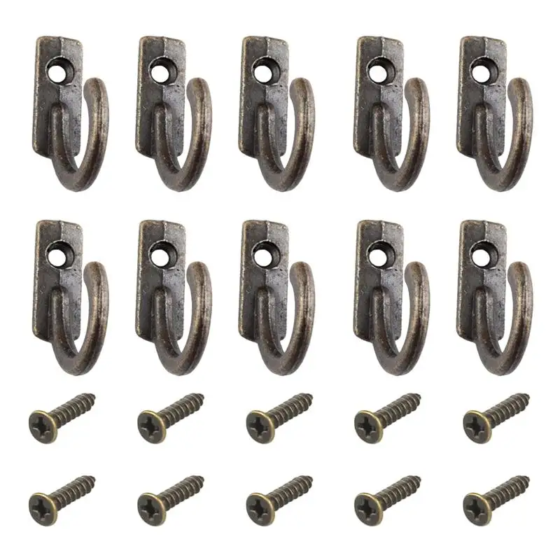 Фото 10 шт. настенные крючки для ключей с 40 винтами | Дом и сад