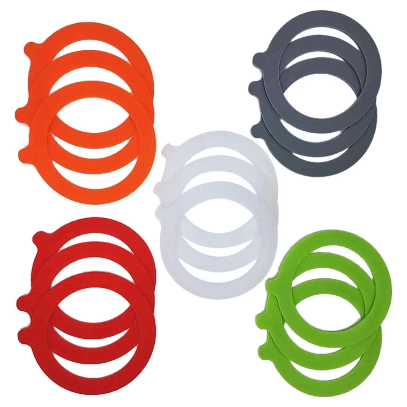 

Silicone Gaskets Airtight Rubber Seals Rings Leak-Proof Canning Silicone Fitting Seals for Mason Jar Lids Sealing Ring