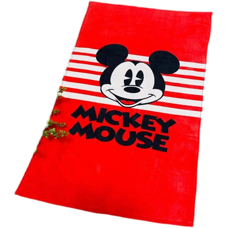 

Disney Mickey Minnie Cotton Bath Towel Cute Cartoon Beach Towel Pink 60*120cm Adult Large Towel