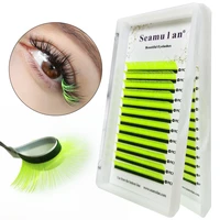 yellow color lashes russian volume eyelashes extension false eyelash extension mink lash extension supplies color makeup tool