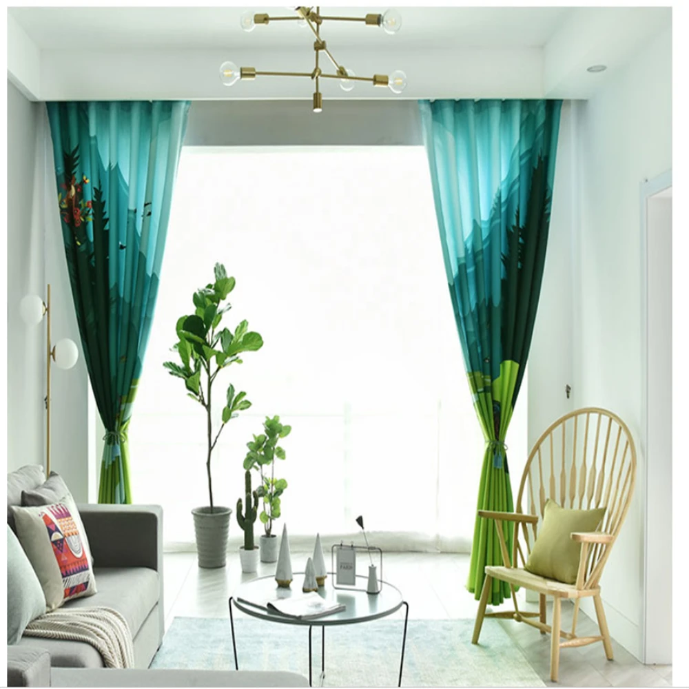 New curtains cute cartoon children's room boy girl bedroom study thickened full blackout | Дом и сад