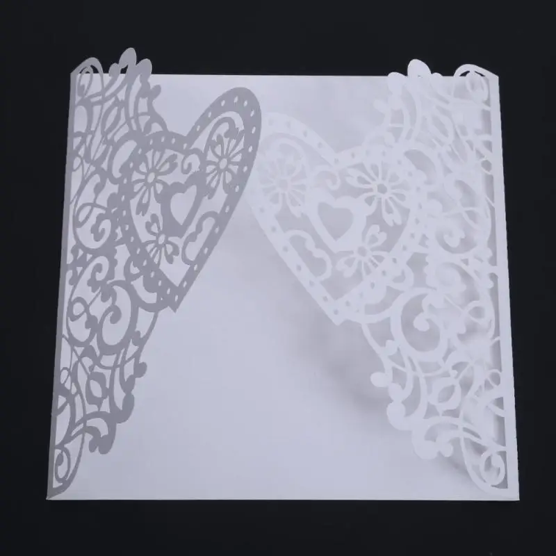 10 шт. романтическая пригласительная открытка на свадьбу Изящные резные