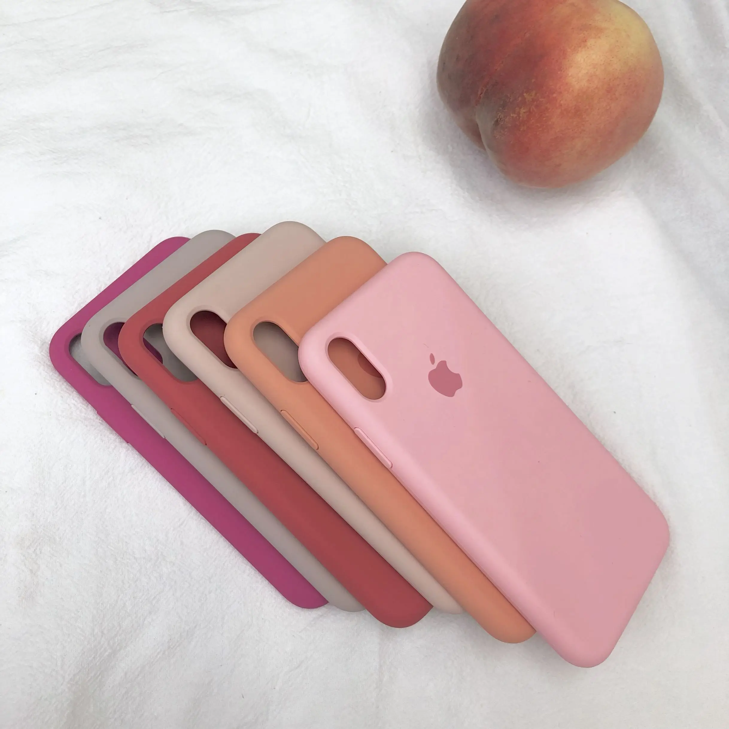 Чехол для телефона iPhone 6S 7 8Plus X XR XS Max мягкая Жидкая силиконовая Девичья розовая