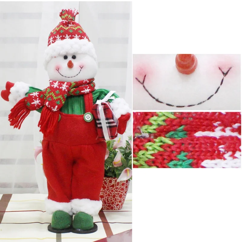 Прекрасный Рождественский Санта Клаус/снеговик куклы креативный стоящий Navidad