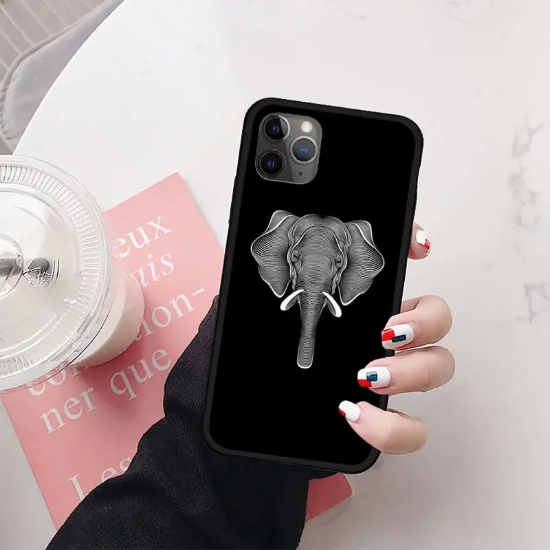 

Animal line Art Phone Case for iPhone 11 12 mini pro XS MAX 8 7 6 6S Plus X 5S SE 2020 XR