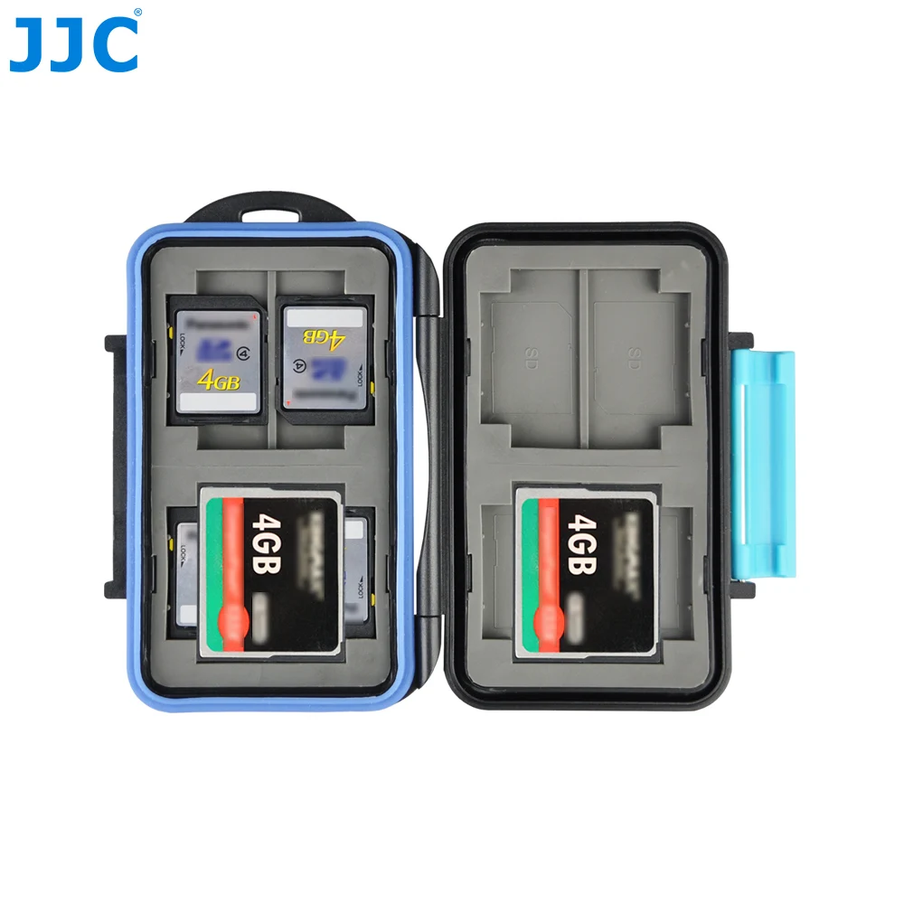 JJC Waterproof Memory Card Case Holder Storage Organizer for 4 CF 8 SD SDHC SDXC Cards Box Canon Nikon Sony Fuji DSLR Camera | Компьютеры