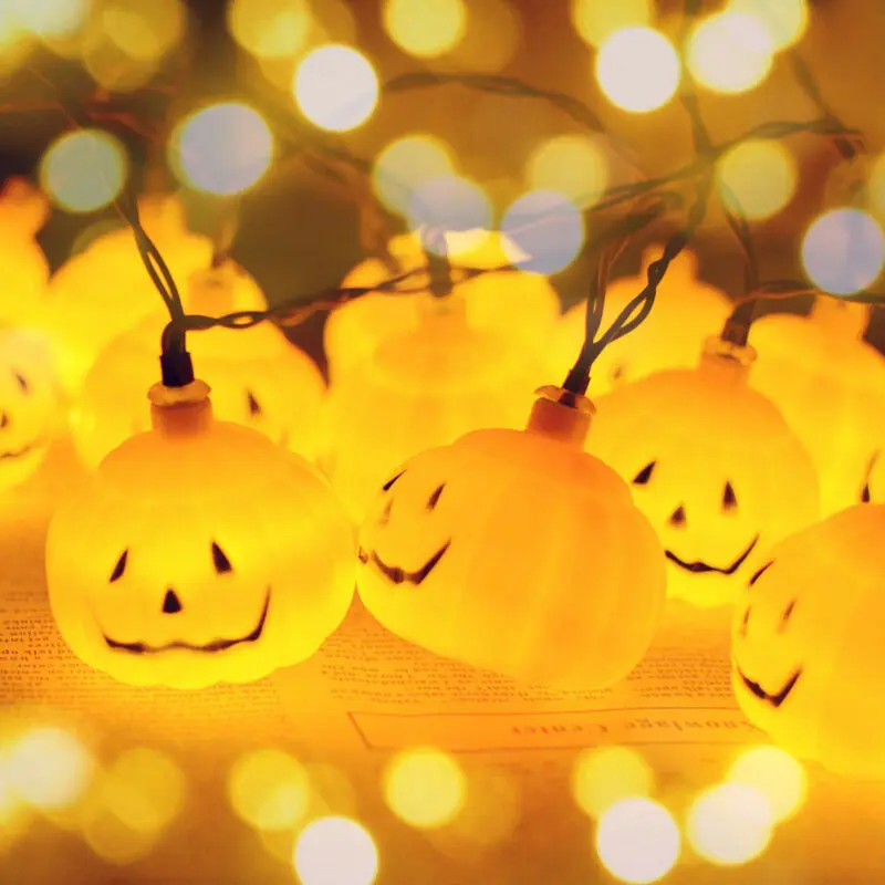 Event or Party Halloween Pumpkin String Fairy Lights 10LED Decoration Outdoor Hanging | Дом и сад