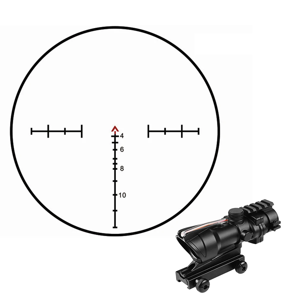 Голографическая Широкий формат ACOG 4x32 Red Dot прицел Красная Зеленая точка