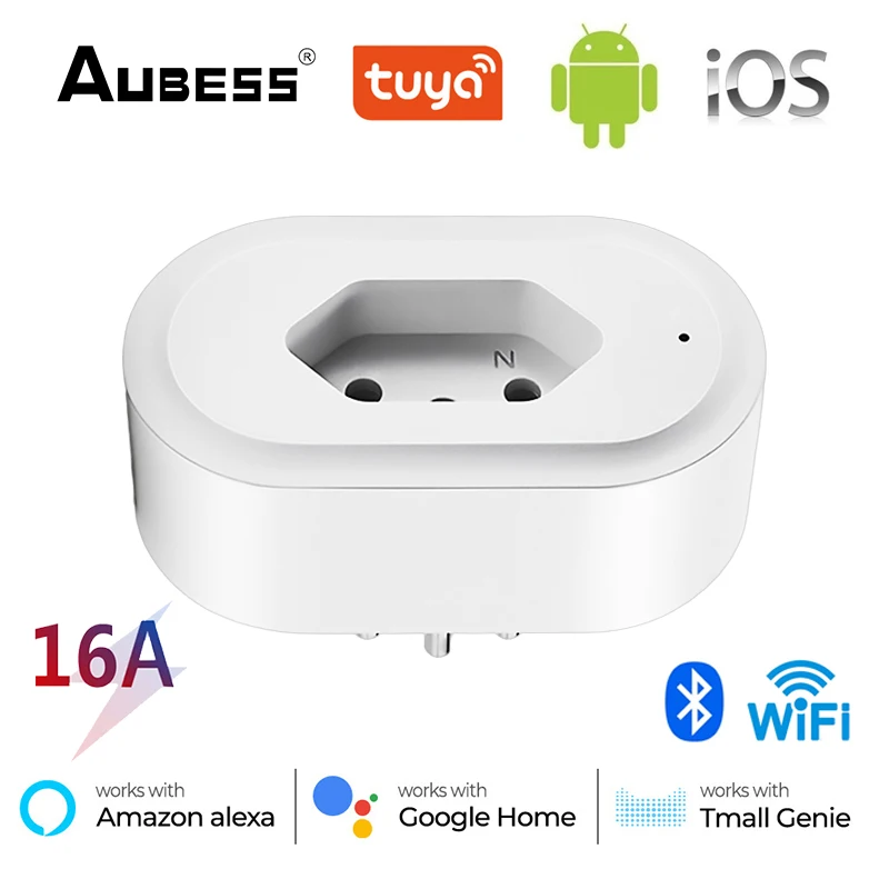 

Смарт-розетка Aubess Tuya с поддержкой Wi-Fi, 10 А