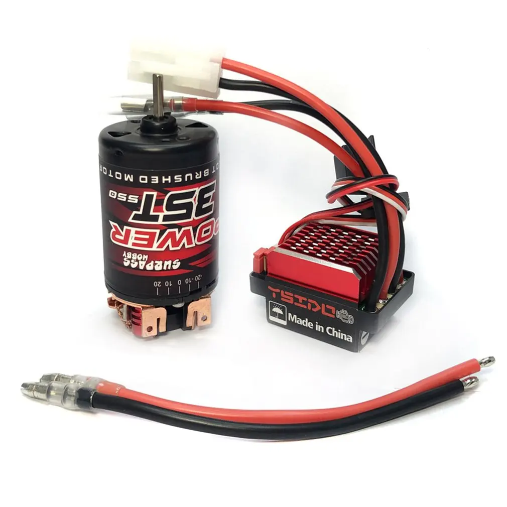 

550 3-Solt 14T 20T 25T 30T 35T Brushed Motor 60A ESC For 1/10 RC Car Model Accessories Remote Control Kit